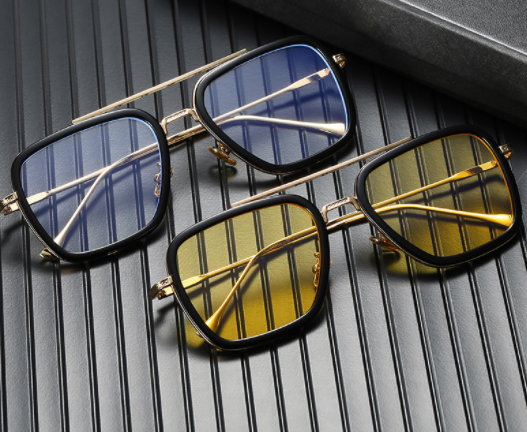 Flat Mirror Retro Men's And Women's Iron Man Glasses