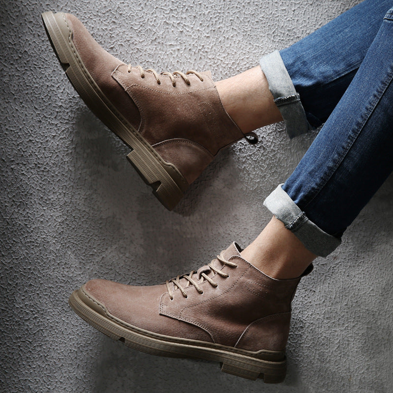 Workwear Shoes Mid-help War Wolf Tide Men's Boots British Style Desert Boots