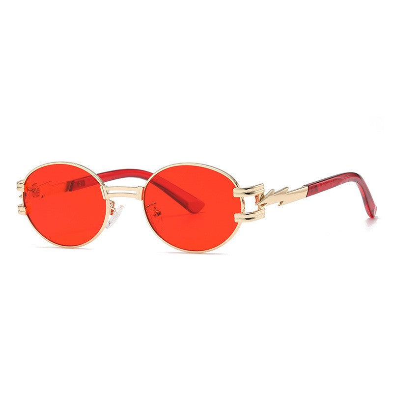 Round Frame Trendy Sun Protection Sunglasses