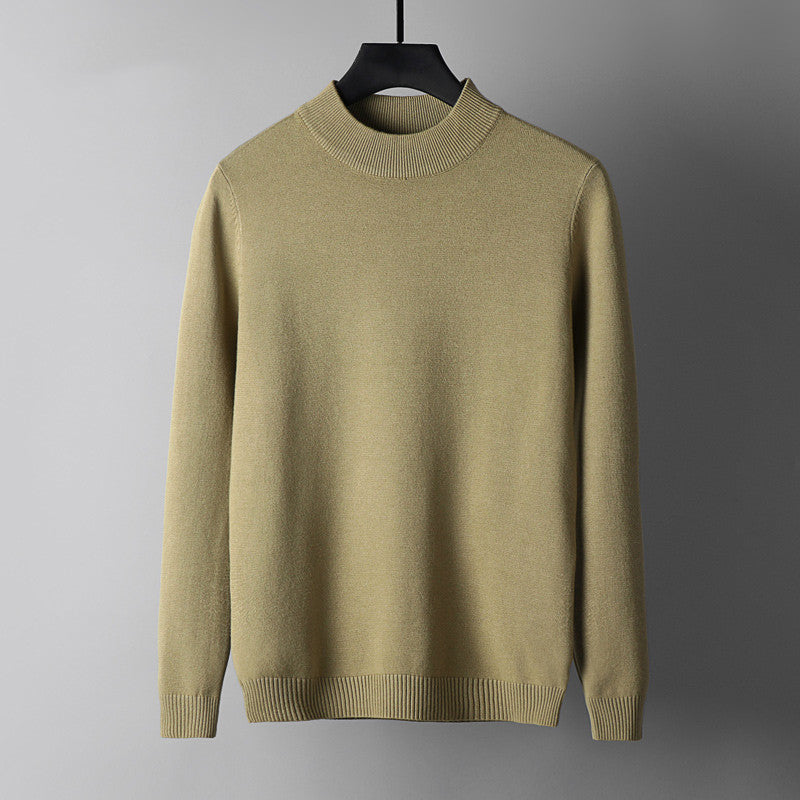 Casual Half High Neck Round Neck Sweater