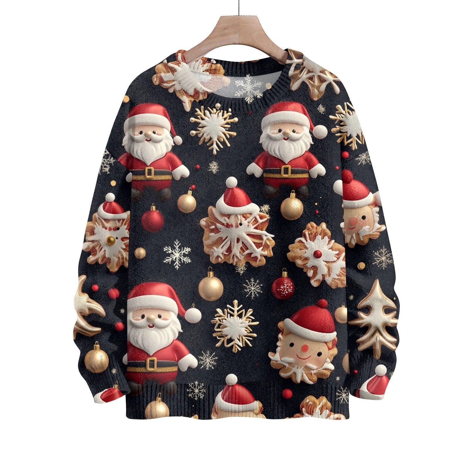 3D Digital Printing Men's And Women's Round Neck Sweater