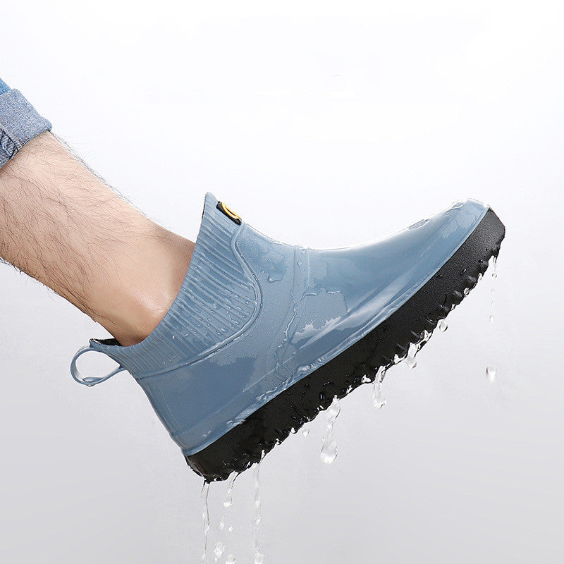 New Fashion Waterproof And Non-slip Men's Short Rain Boots