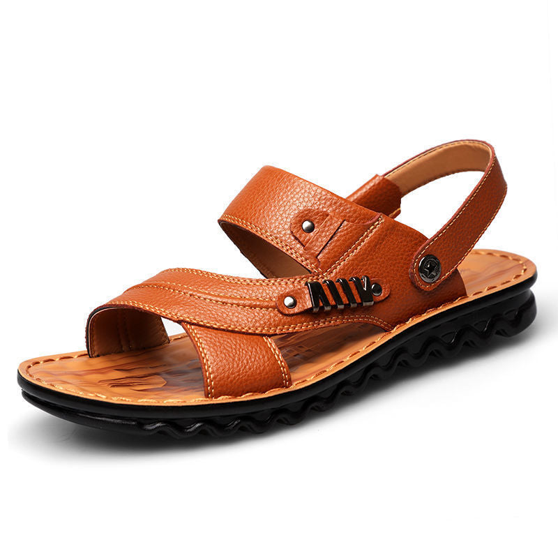 First Layer Cowhide Men's Sandals Summer Genuine Leather Sandals