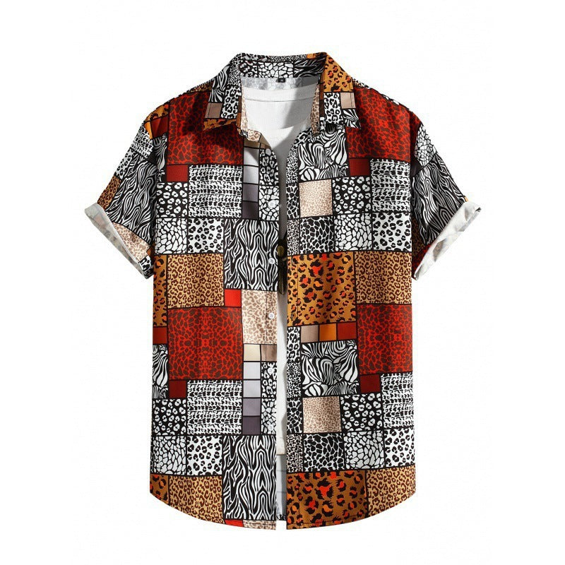 Men's Casual Short Sleeve Loose Beach Shirt