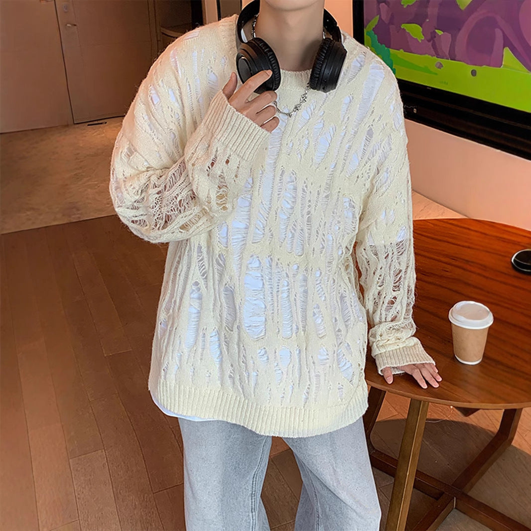 Early Spring Design Hollow Loose Thin Sweater