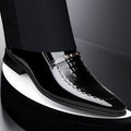 Men's Shoes New Crocodile Pattern Plus Size Patent Leather