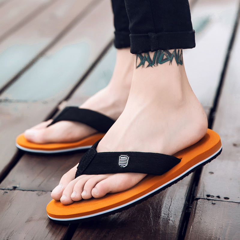 Summer Korean Style Tide Slippers Non-slip Flops Large Size Platform Sandals And Slippers Outdoor Beach Shoes