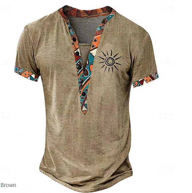 European And American 3D Printed Shirt