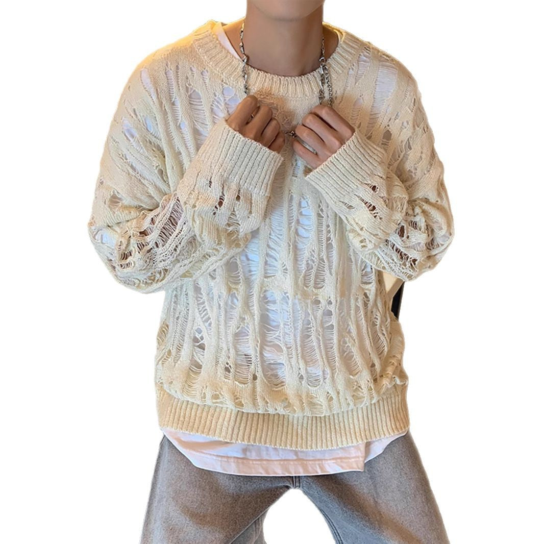 Early Spring Design Hollow Loose Thin Sweater