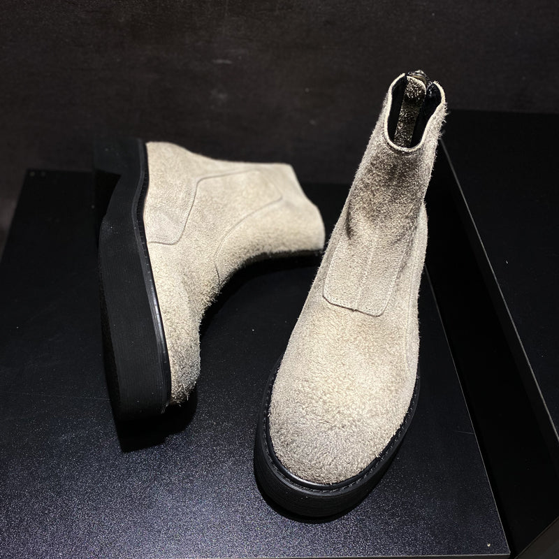 Leather Martin Boots Men's British Style Mid-boots