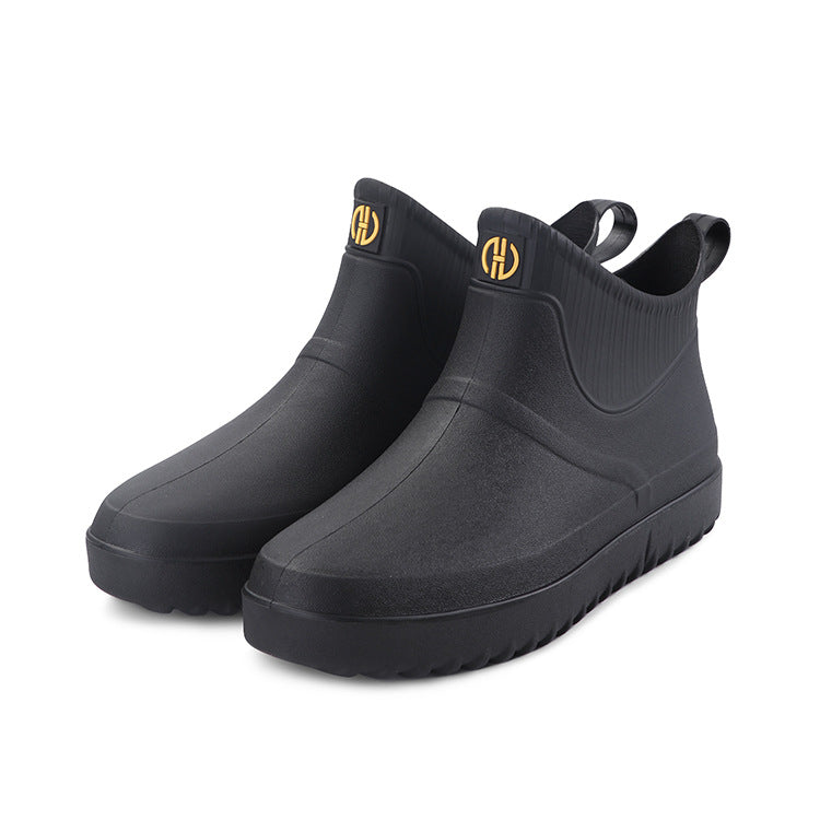 New Fashion Waterproof And Non-slip Men's Short Rain Boots