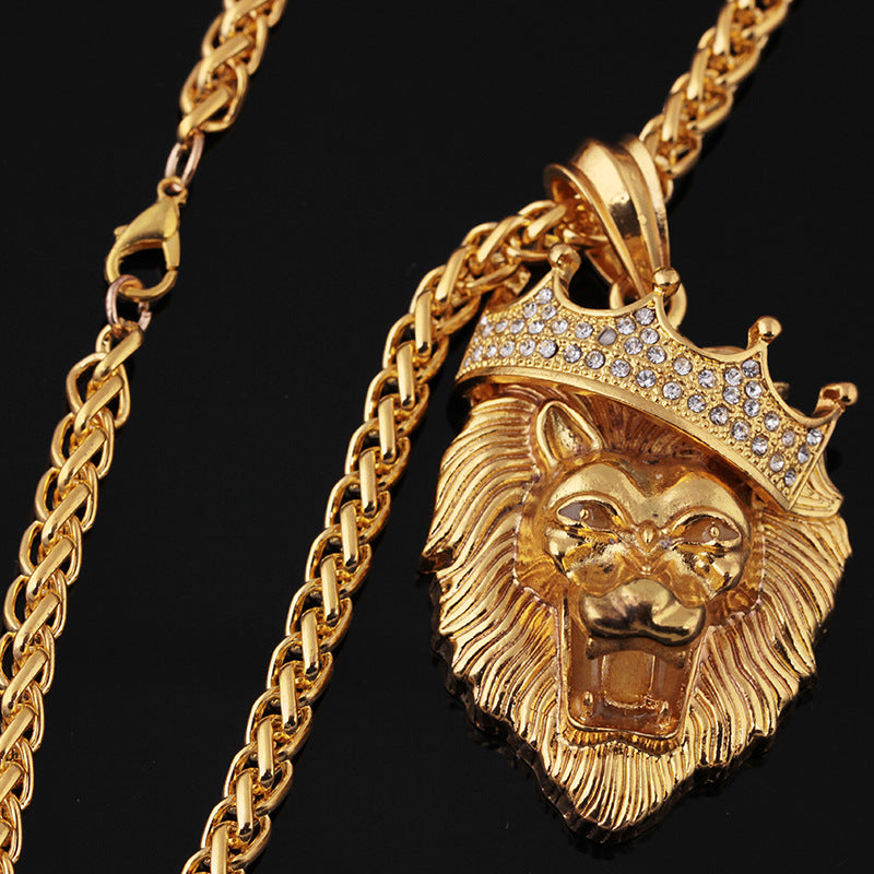 Diamond Crown Lion Luminous Necklaces