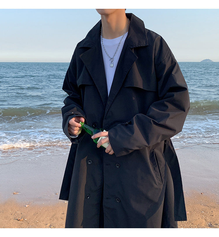 Men Over The Knee Long Coat Jacket
