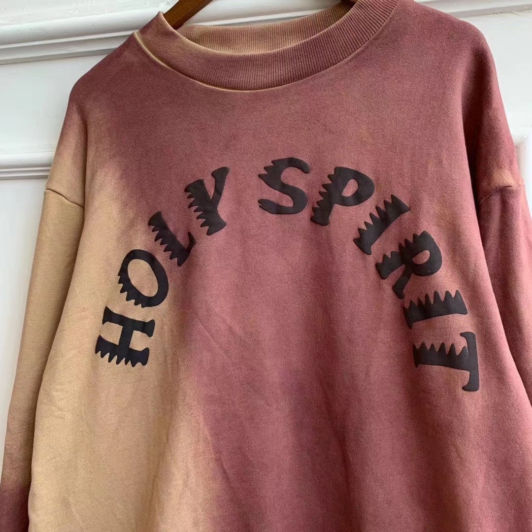 holy spirit tie-dye washed pullover sweater