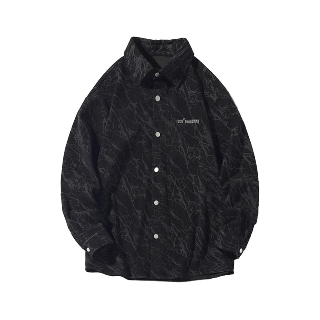 Embroidered High-grade American Retro Corduroy Shirt For Men