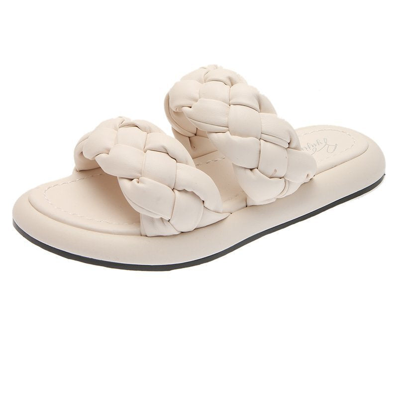 Sandals For Women To Wear In Summer New Korean Students Flat Knitting