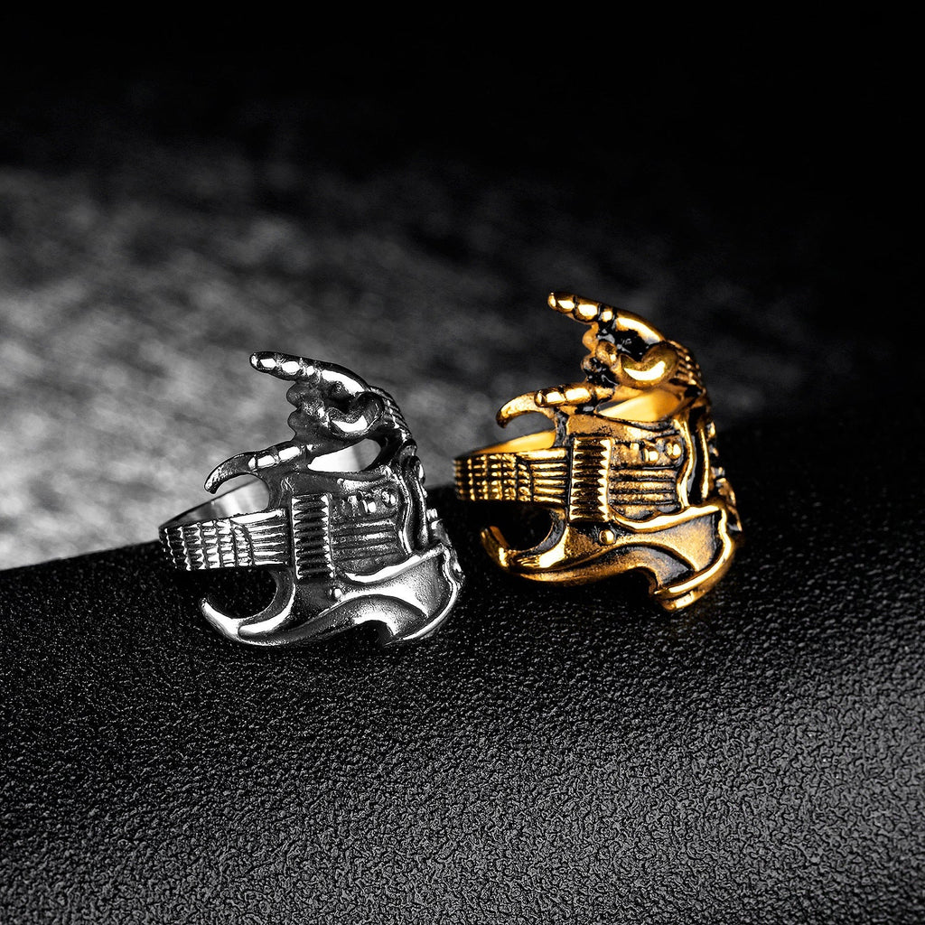 guitar victory gesture instrument single ring