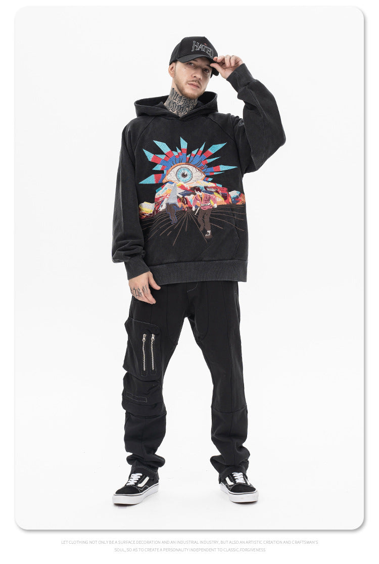 Casual Men's And Women's Korean Version Loose Round Neck Top