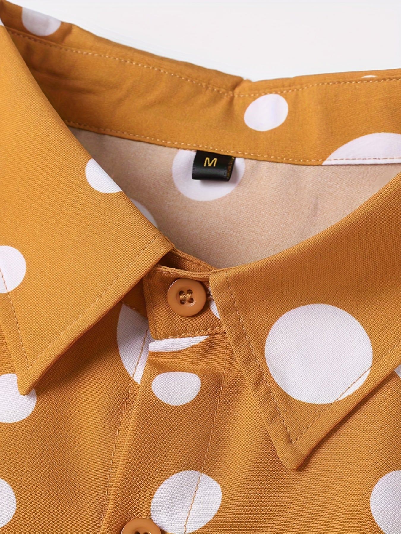 A Casual And Versatile Long-sleeved Shirt With Polka Dot Prints For Teenagers And Men
