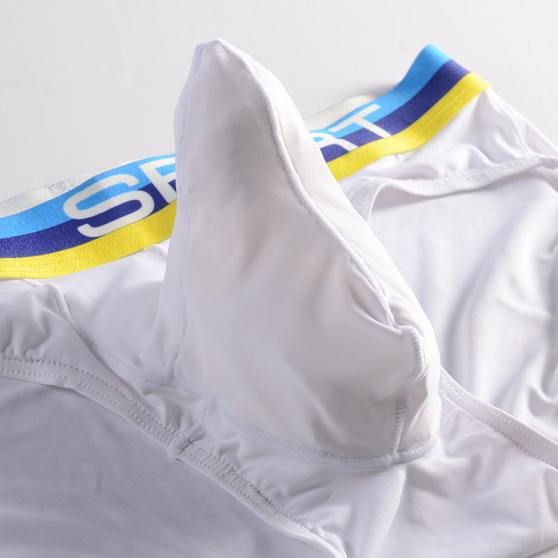 Sexy Three-dimensional Bullet Separation Bag Men's Underwear Panties Nylon Breathable Elastic Ice Silk Fabric