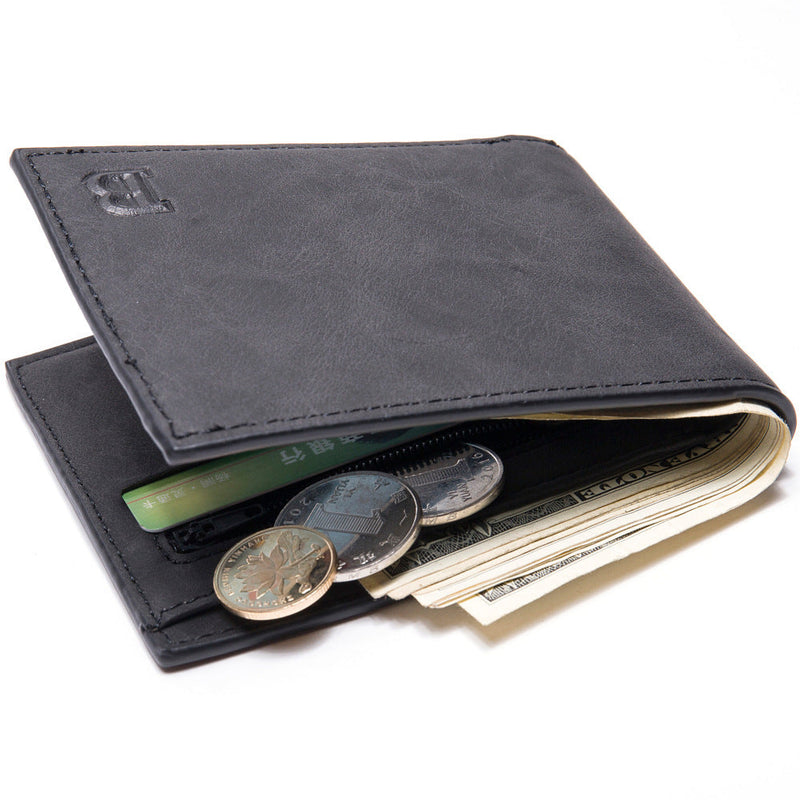 Men Wallets Mens Wallet with Coin Bag Zipper Small Money Purses