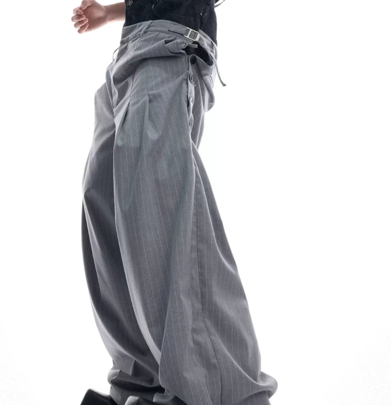 Denim Stitching Design Sense Fake Two Pieces Suit