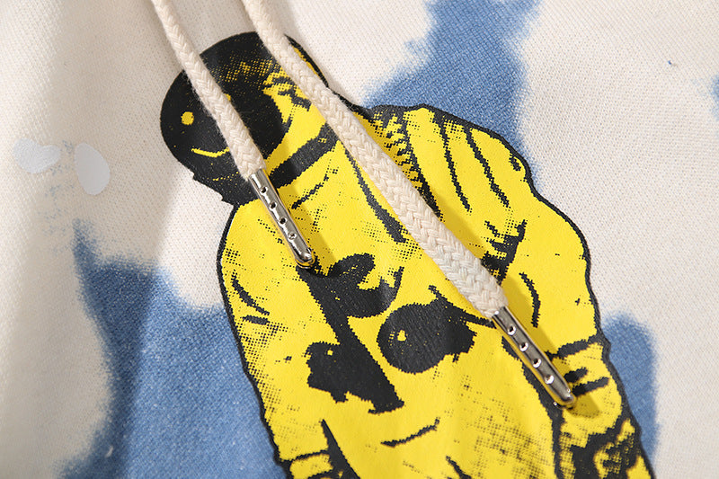 Color Tie Dye Lightning Cloud Astronaut Hoodie