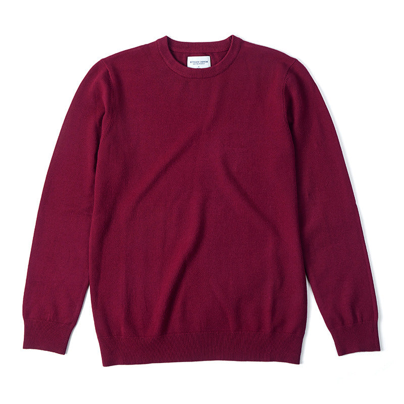 Men's Autumn Casual And Versatile Solid Color Pullover Sweater