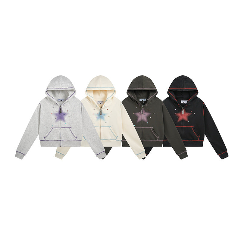 American Diamond XINGX Hooded Cardigan Sweater