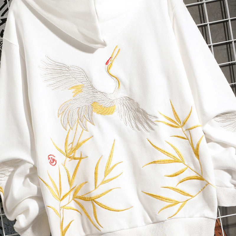 Embroidered Loose And Versatile Couple Sweater Jacket