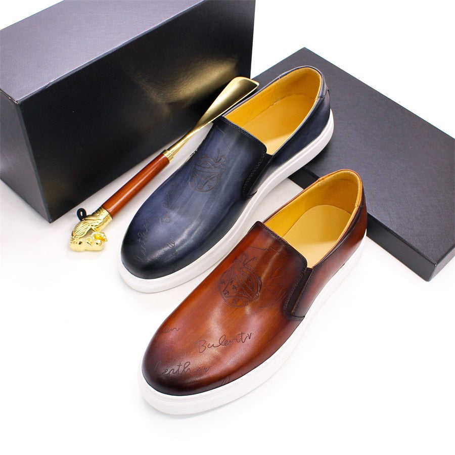 Men's Leather Fashionable Comfortable Casual Shoes