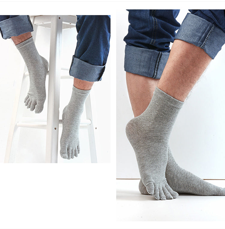 Men's deodorant split toe socks sports cotton
