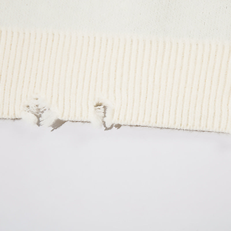 Portrait Jacquard Round Neck Sweater For Men