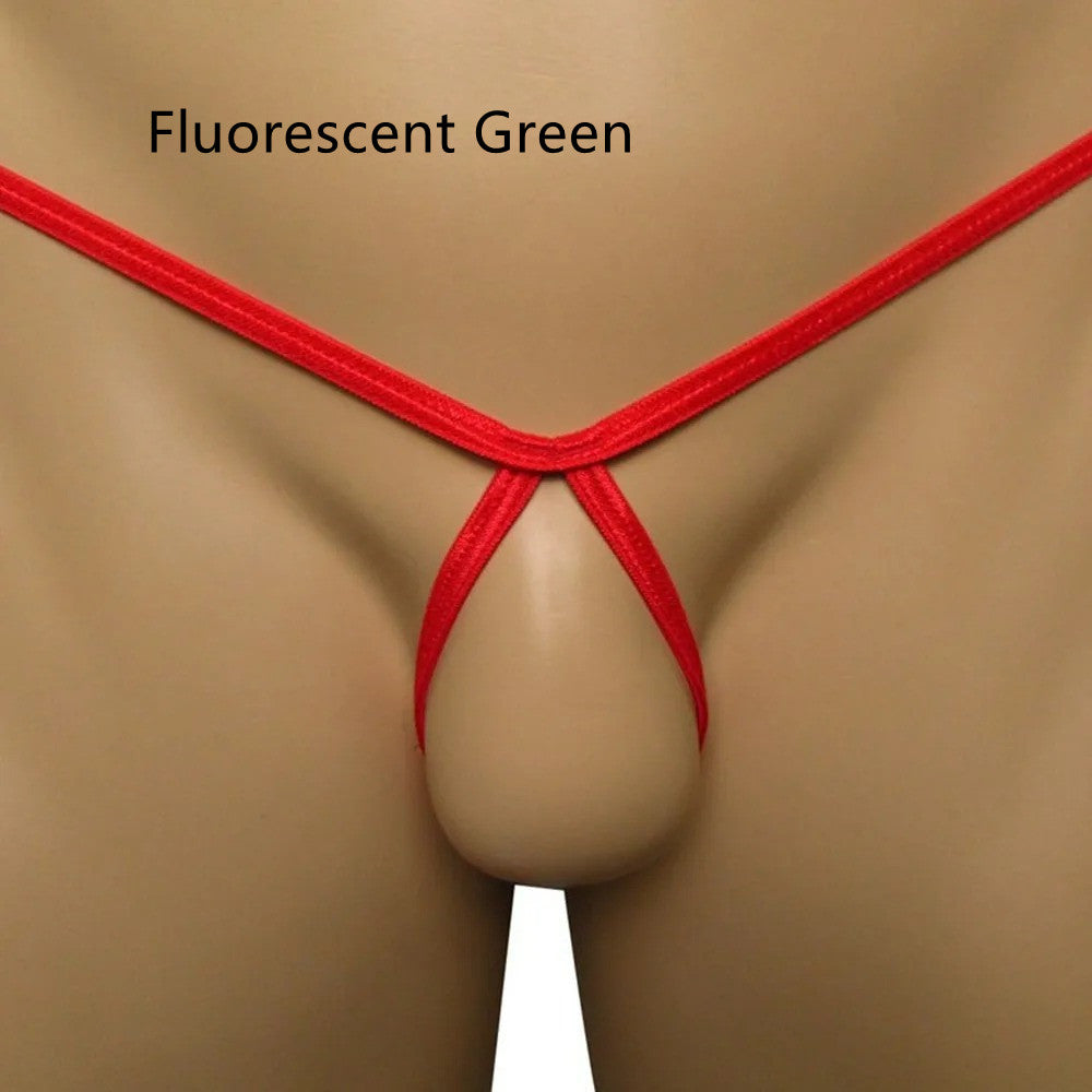 Men's Low Waist Bandage Candy Solid Color Underwear