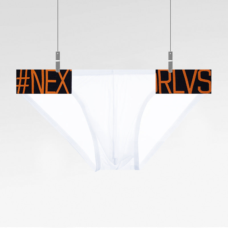 Transparent High Fork Men's Briefs Sports Low Waist Panties