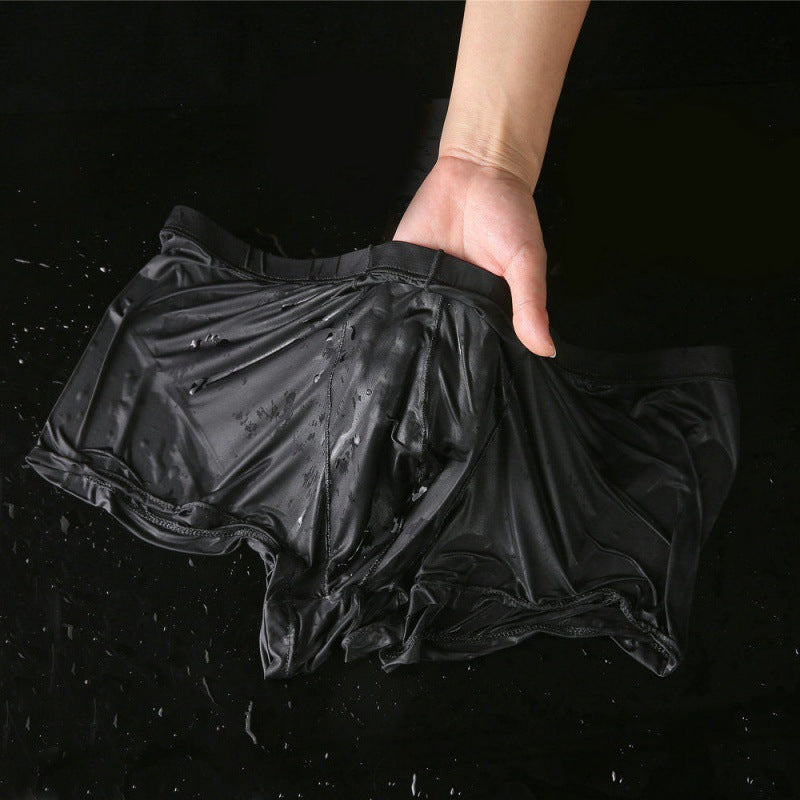 Men's Underwear Boxer Ice Silk Breathable Thin