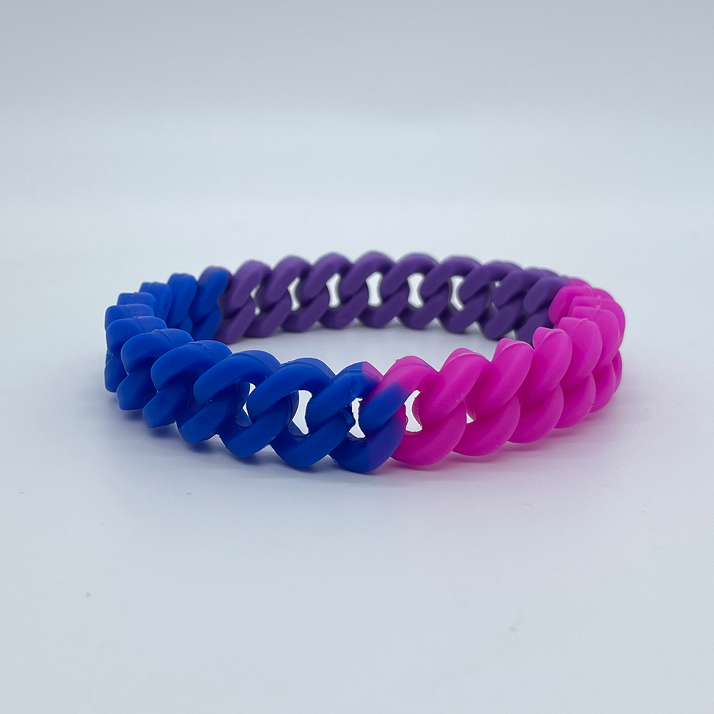 Rainbow Flag Silicone Bracelet Sports Twist Men And Women Couple Bracelet