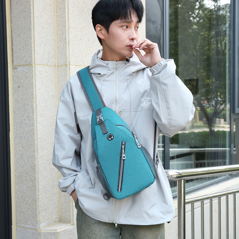 Multifunctional Men's Shoulder Crossbody Bag Male Hard-Wearing Canvas Shoulder Messenger Bags Chest Bag