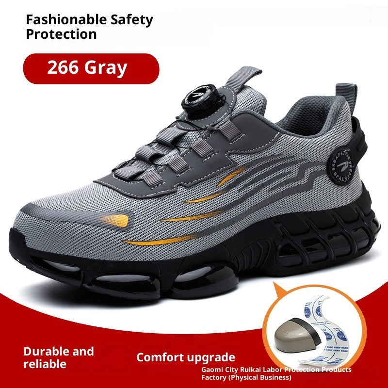 Anti-smash And Anti-puncture Safe Flyknit Work Shoes