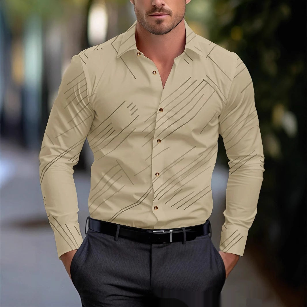 Men's Diagonal Striped Shirt