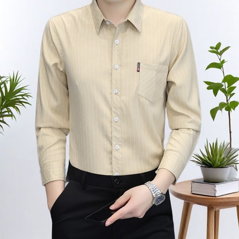 Striped Youth Korean Slim Fit Casual All-match Shirt