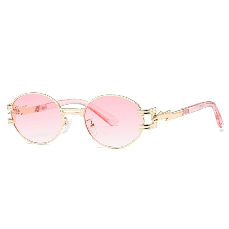 Round Frame Trendy Sun Protection Sunglasses