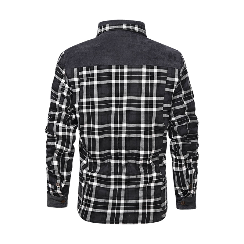 Men Warm Jacket Fleece Slim Fit Autumn Winter Jacket