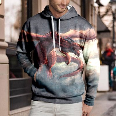 3D Digital Printing Men's And Women's Hoodie Pullover