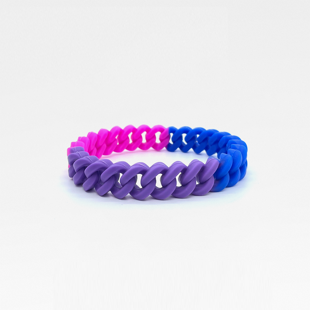 Rainbow Flag Silicone Bracelet Sports Twist Men And Women Couple Bracelet