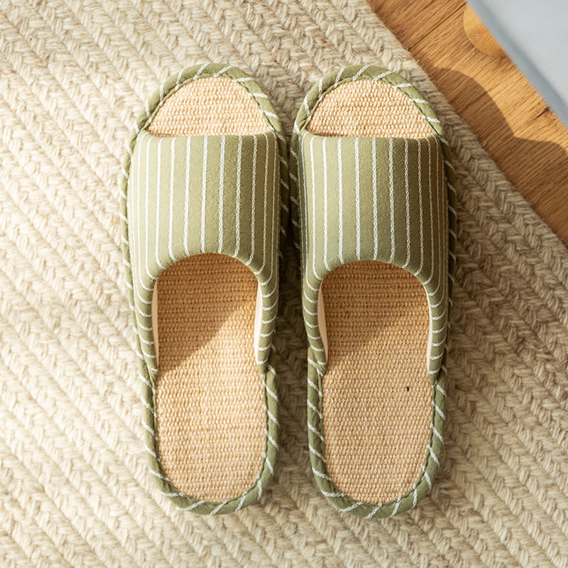 Cotton Linen Slippers Spring And Autumn Fabric Deodorant Home Indoor Non-Slip Home