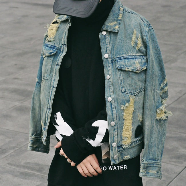 letter printed Graffiti font black blue men and women jacket