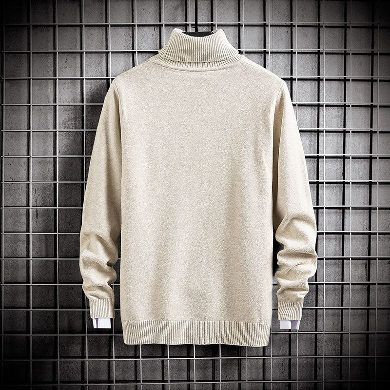 Student High Neck Pullover Knitted Sweater