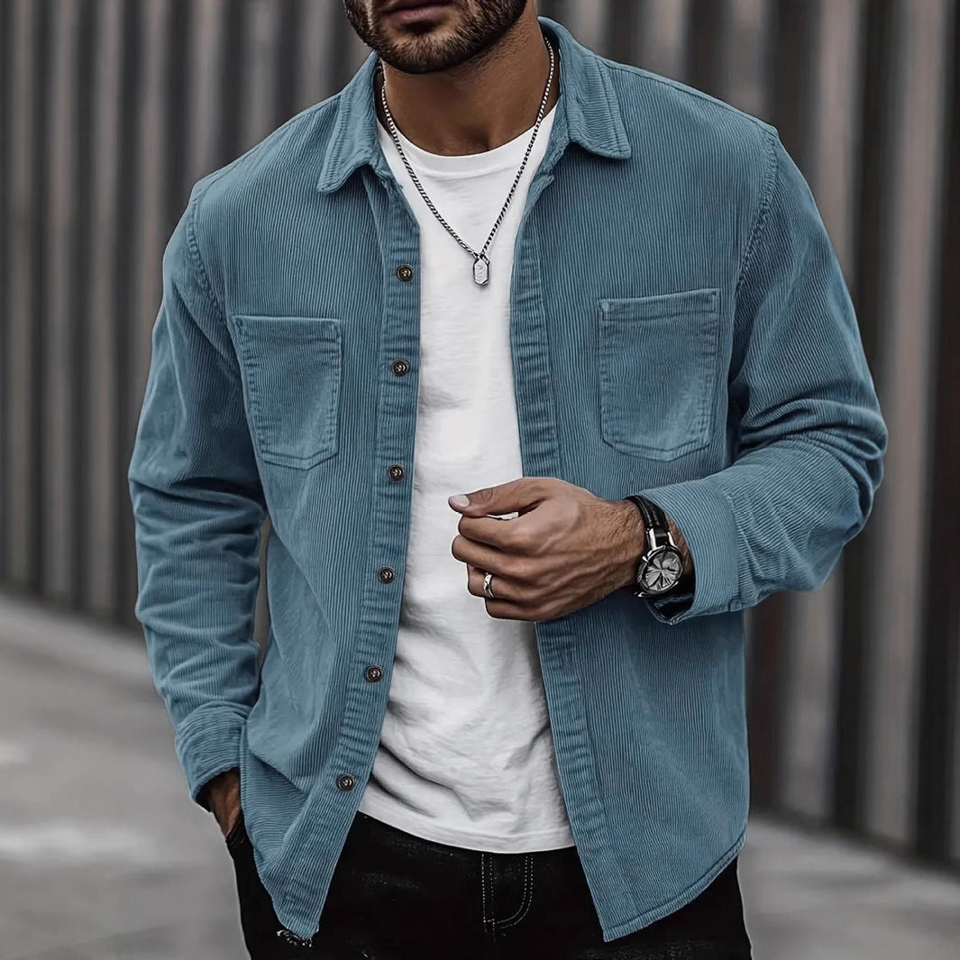 Corduroy Long Sleeve Casual All-matching Shirt