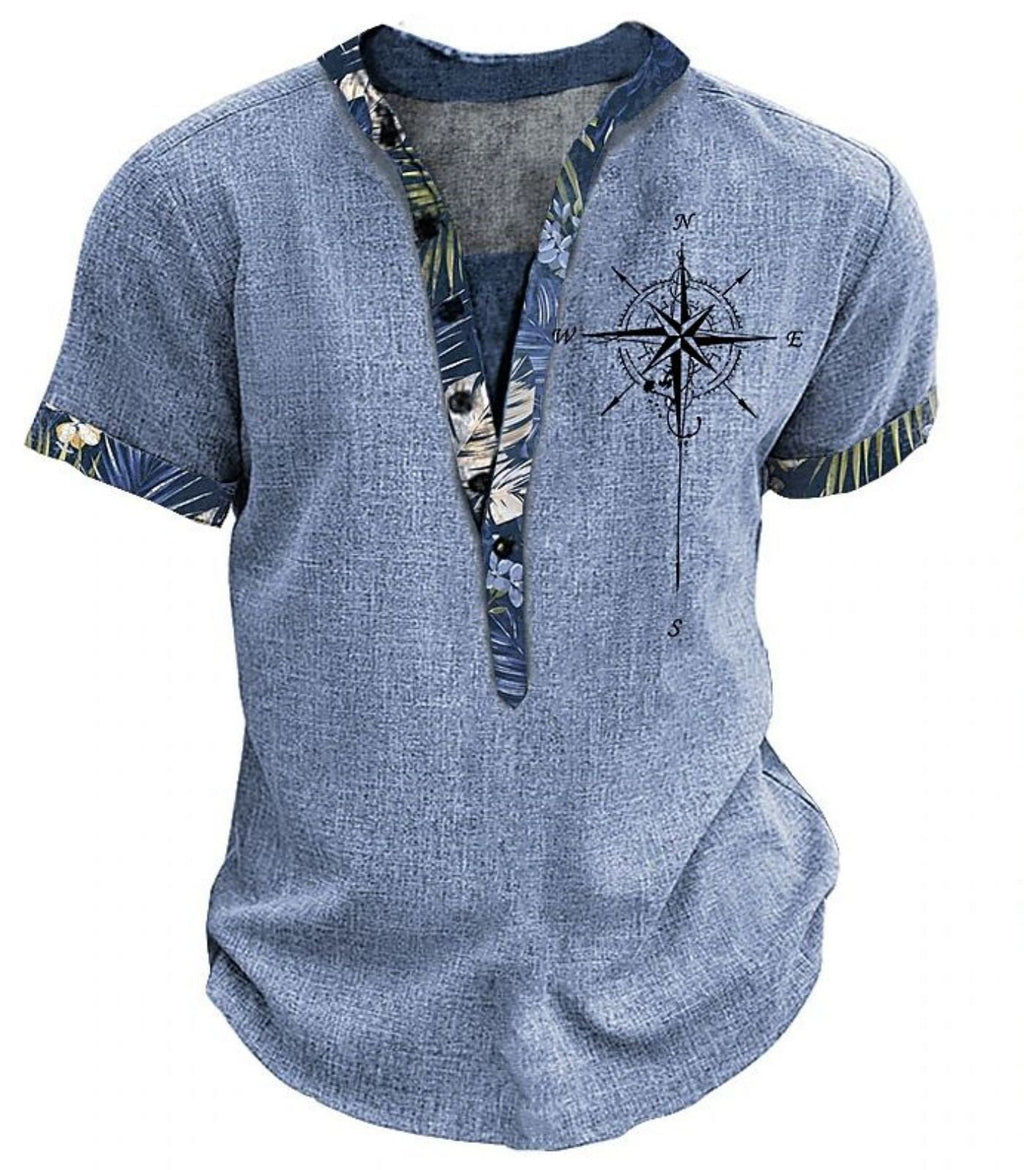 European And American 3D Printed Shirt